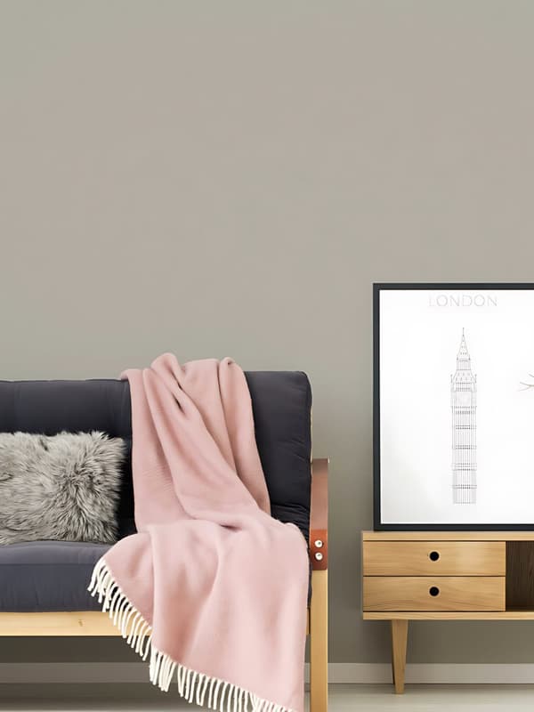 Non woven-tapet uni kulör Profhome 376954-GU lätt texturerad matt färg grå taupe 5,33 m2