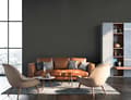 Miniatyrbild 4 av 7: Non woven-tapet uni kulör Profhome 376985-GU lätt texturerad matt färg svart antracit 5,33 m2