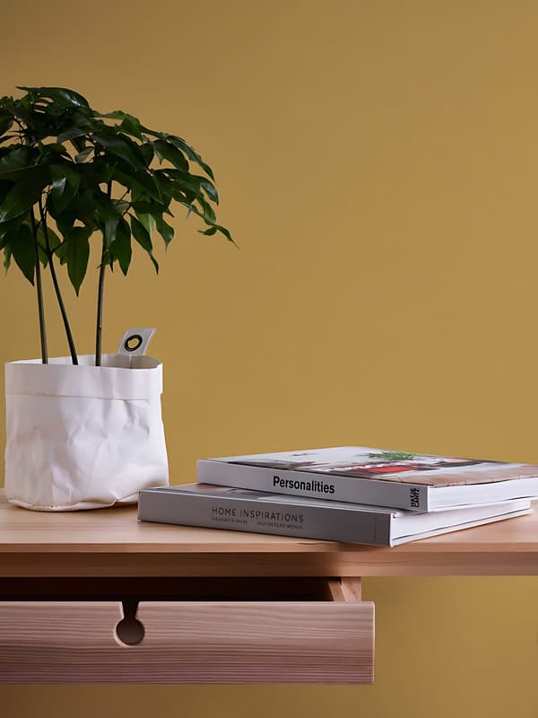 Non woven-tapet uni kulör Profhome 377026-GU slät matt färg gul 5,33 m2