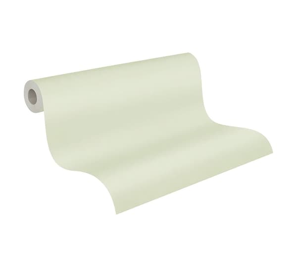 Non woven-tapet uni kulör Profhome 377033-GU slät matt färg grön vit 5,33 m2