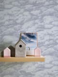Miniatyrbild 6 av 6: Non woven-tapet grafisk Profhome 377054-GU slät matt färg grå vit 5,33 m2