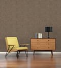 Miniatyrbild 5 av 6: Non woven-tapet trä utseende Profhome 377061-GU slät matt färg brun 5,33 m2