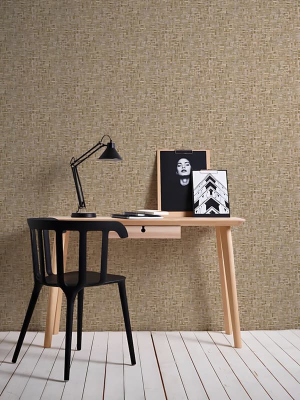 Non woven-tapet trä utseende Profhome 377062-GU slät matt färg brun beige 5,33 m2
