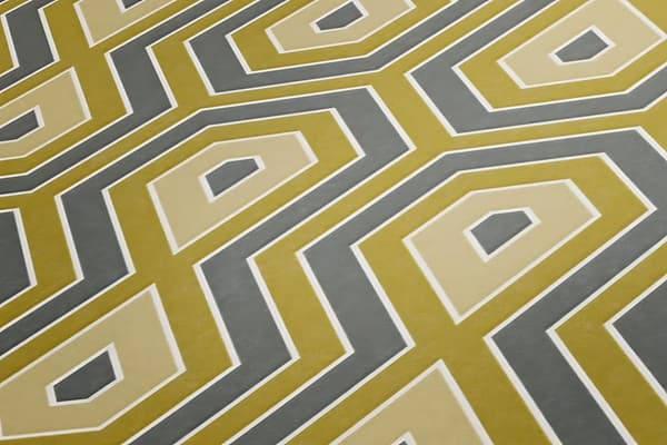 Non woven-tapet retro Profhome 377074-GU slät matt färg gul grå vit 5,33 m2