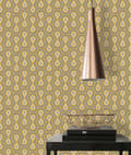 Miniatyrbild 6 av 6: Non woven-tapet retro Profhome 377074-GU slät matt färg gul grå vit 5,33 m2