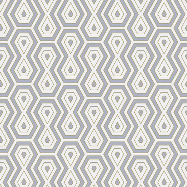 Non woven-tapet retro Profhome 377076-GU slät matt färg grå guld vit 5,33 m2
