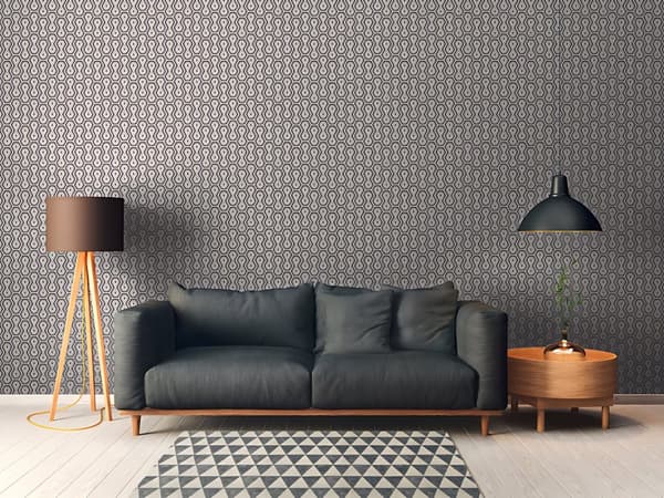 Non woven-tapet retro Profhome 377077-GU slät matt färg rosa grå vit 5,33 m2