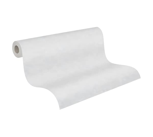 Non woven-tapet uni kulör Profhome 377448-GU lätt texturerad matt färg grå vit 5,33 m2
