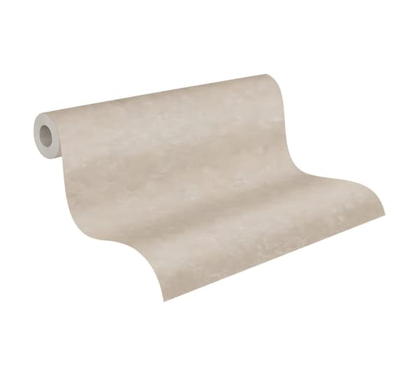 Non woven-tapet uni kulör Profhome 377451-GU lätt texturerad matt färg beige vit 5,33 m2