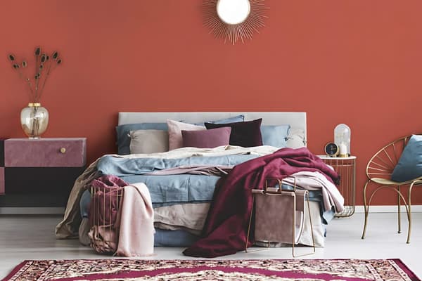 Non woven-tapet uni kulör Profhome 377482-GU slät matt färg orange 5,33 m2