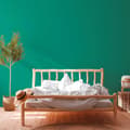 Miniatyrbild 4 av 6: Non woven-tapet uni kulör Profhome 377491-GU slät matt färg grön 5,33 m2