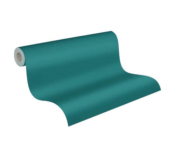 Non woven-tapet uni kulör Profhome 377492-GU slät matt färg grön blå 5,33 m2