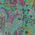 Miniatyrbild 1 av 6: Non woven-tapet blomster Profhome 377516-GU slät matt färg grön violett grå röd 5,33 m2