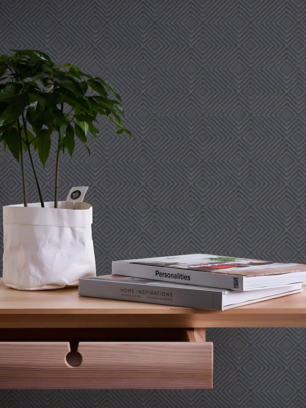 Non woven-tapet abstrakt Profhome 377581-GU lätt texturerad glittrande färg grå 5,33 m2