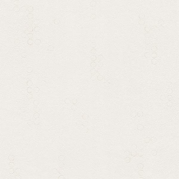 Non woven-tapet geometrisk Profhome 377632-GU lätt texturerad matt färg grädde vit 5,33 m2