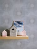 Miniatyrbild 6 av 6: Non woven-tapet geometrisk Profhome 378321-GU lätt texturerad glittrande mönster matt bakgrund färg grå 5,33 m2