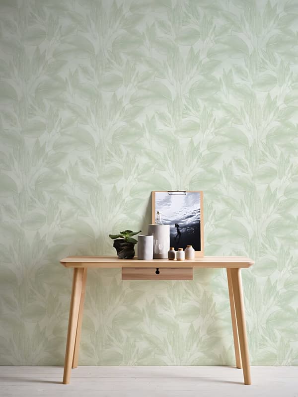 Non woven-tapet blomster Profhome 378363-GU texturerad matt färg grön 5,33 m2