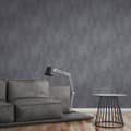 Miniatyrbild 4 av 7: Non woven-tapet begagnad utseende Profhome 378403-GU lätt texturerad matt färg antracit 5,33 m2