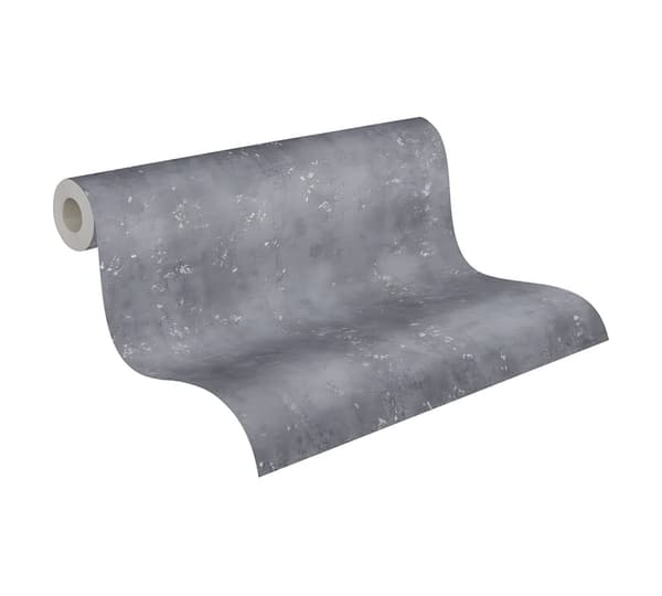 Non woven-tapet begagnad utseende Profhome 378403-GU lätt texturerad matt färg antracit 5,33 m2