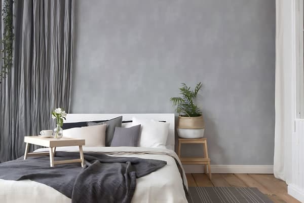 Non woven-tapet begagnad utseende Profhome 378406-GU lätt texturerad matt färg grå 5,33 m2