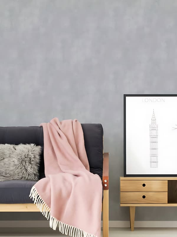 Non woven-tapet begagnad utseende Profhome 378406-GU lätt texturerad matt färg grå 5,33 m2