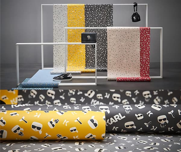 Non woven-tapet abstrakt Profhome 378431-GU slät matt färg blå svart vit 5,33 m2