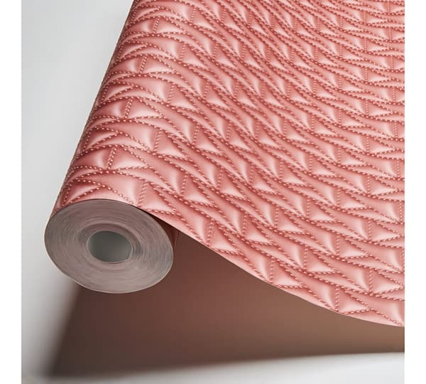 Non woven-tapet läder utseende Profhome 378442-GU lätt texturerad matt färg röd 5,33 m2