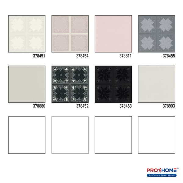 Non woven-tapet ornament Profhome 378451-GU lätt texturerad matt färg vit grå 5,33 m2