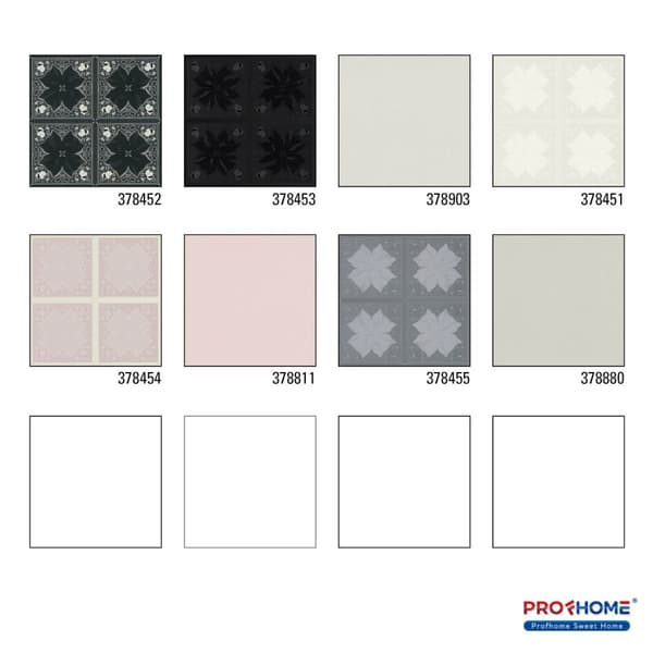 Non woven-tapet ornament Profhome 378452-GU lätt texturerad glansigt färg svart vit 5,33 m2