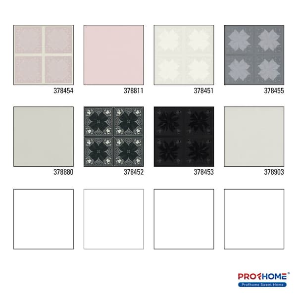 Non woven-tapet ornament Profhome 378454-GU lätt texturerad matt färg rosa vit 5,33 m2