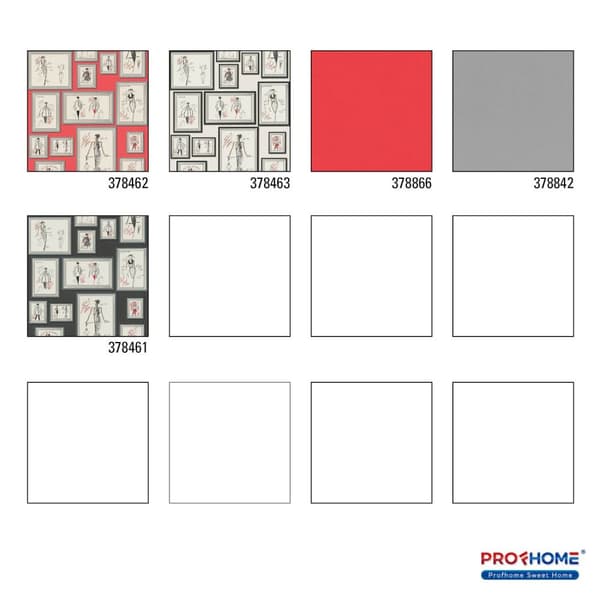 Non woven-tapet abstrakt Profhome 378462-GU lätt texturerad glittrande färg röd silver grå vit 5,33 m2