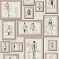 Miniatyrbild 1 av 5: Non woven-tapet abstrakt Profhome 378464-GU lätt texturerad glittrande färg vit rosa grå svart 5,33 m2