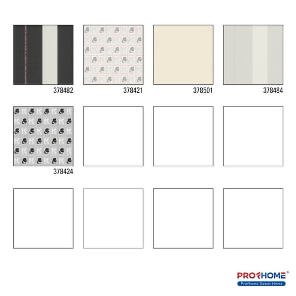 Non woven-tapet ränder Profhome 378482-GU slät glansigt färg svart vit violett 5,33 m2