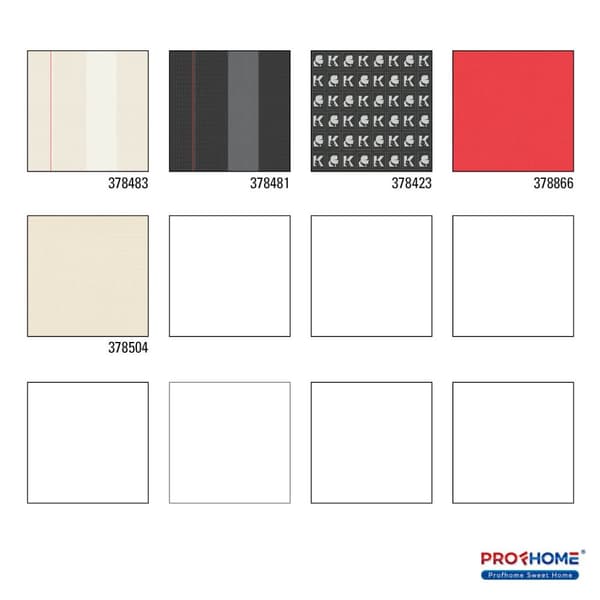 Non woven-tapet ränder Profhome 378483-GU slät glansigt färg vit röd grå 5,33 m2