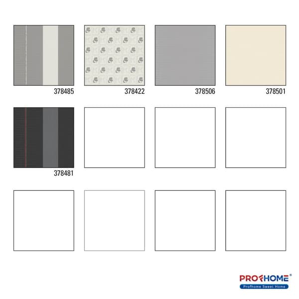 Non woven-tapet ränder Profhome 378485-GU slät glansigt färg grå vit 5,33 m2