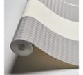 Miniatyrbild 2 av 3: Non woven-tapet ränder Profhome 378485-GU slät glansigt färg grå vit 5,33 m2