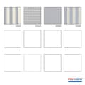 Miniatyrbild 4 av 4: Non woven-tapet ränder Profhome 378491-GU slät glansigt färg grå vit grädde 5,33 m2