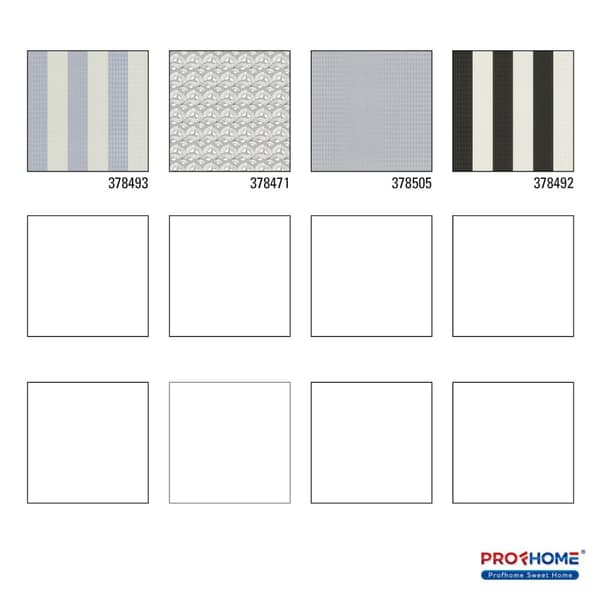 Non woven-tapet ränder Profhome 378493-GU slät glansigt färg silver vit grå 5,33 m2