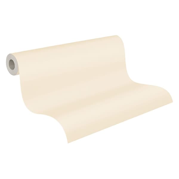 Non woven-tapet uni kulör Profhome 378501-GU slät glansigt färg grädde vit 5,33 m2