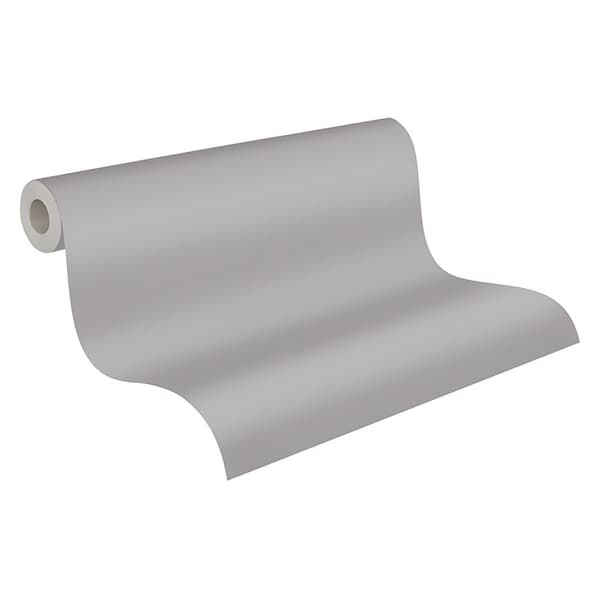Non woven-tapet uni kulör Profhome 378506-GU slät glansigt färg grå silver 5,33 m2