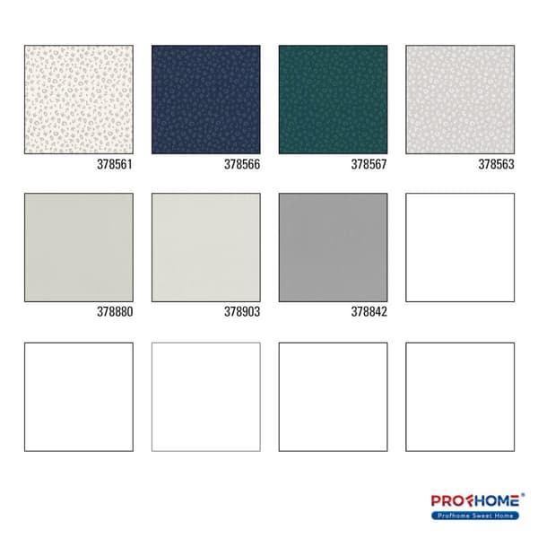 Non woven-tapet abstrakt Profhome 378561-GU slät metalliskt mönster matt bakgrund färg grå vit silver 5,33 m2