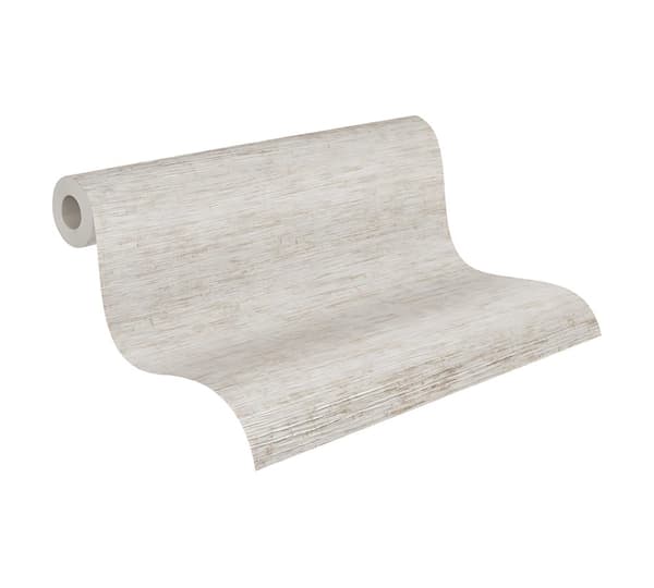 Kuitutapetti yksivärisistä Profhome 378572-GU hieman rakenteellinen kiiltävä kuvio matta tausta färg beige valkoinen 5,33 m2