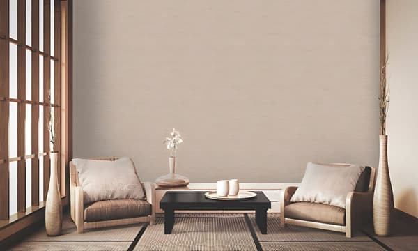 Non woven-tapet uni kulör Profhome 378573-GU lätt texturerad glansigt mönster matt bakgrund färg beige 5,33 m2