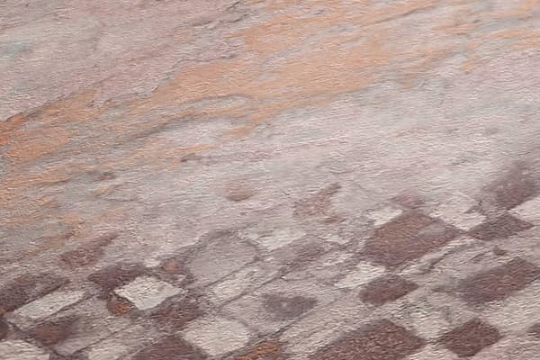 Non woven-tapet begagnad utseende Profhome 378582-GU lätt texturerad matt färg orange beige röd 5,33 m2