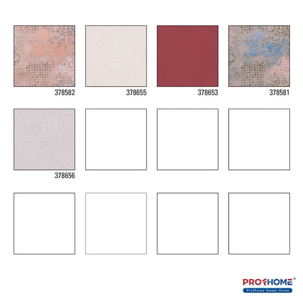 Non woven-tapet begagnad utseende Profhome 378582-GU lätt texturerad matt färg orange beige röd 5,33 m2