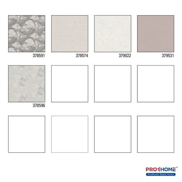 Non woven-tapet chinoiserie tapet Profhome 378591-GU slät glansigt mönster matt bakgrund färg grå vit svart 5,33 m2