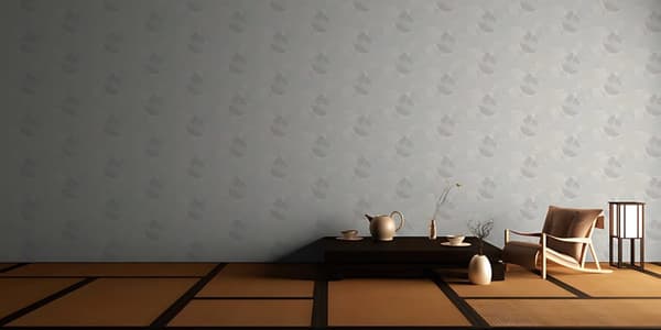 Non woven-tapet chinoiserie tapet Profhome 378596-GU slät glansigt mönster matt bakgrund färg silver vit grå 5,33 m2