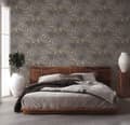 Miniatyrbild 6 av 7: Non woven-tapet blomster Profhome 378611-GU lätt texturerad matt mönster blank bakgrund färg grå guld 5,33 m2