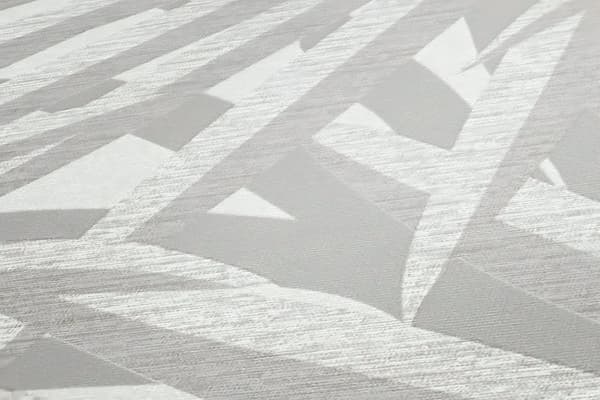 Non woven-tapet blomster Profhome 378614-GU slät matt färg vit grå 5,33 m2