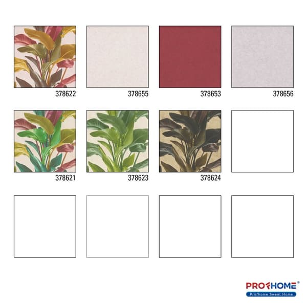Ikke-vævet tapet blomster Profhome 378622-gu lidt tekstureret mat färg rød gul brun creme 5,33 m2